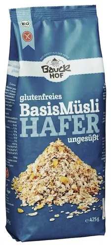Bauckhof Hafermüsli Basis Bio glutenfrei (425g) Müslimischung Müsli Hafer