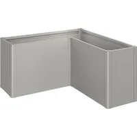 Biohort Hochbeet Belvedere L150, Quarzgrau - Hochwertiges Gartenhochbeet - Hochbeet aus feuerverzinktem Metall mit Nagerschutz, ideal für rückenschonenden Anbau von Obst und Gemüse. Erhöhen Sie Ihren Ernteertrag!