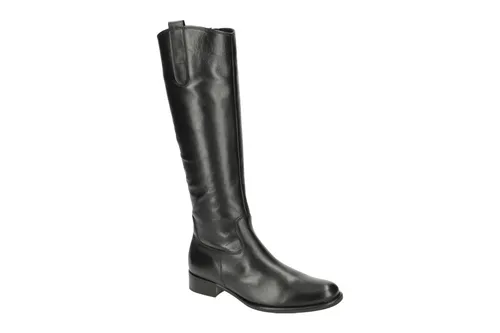 Gabor 71.647 Damenstiefel - Elegante schwarze Stiefel - Schnürer aus hochwertigem Glattleder, weich gepolstert für optimalen Tragekomfort. Ideal für elegante Anlässe oder den Alltag.
