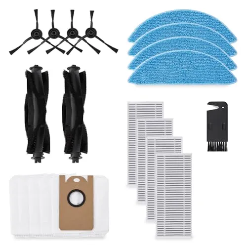 Juskys Saugroboter Zubehör-Set EcoTrek M300 - Staubsaugerdüsen-Zubehörset für EcoTrek M300, inklusive HEPA-Filter und strapazierfähigen Wischtüchern für eine gründliche Reinigung und frische Raumluft.