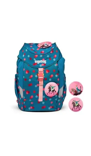 ergobag mini - Ergonomischer Kinderrucksack für Vorschüler - Schulranzen: Ergonomisch mit gepolstertem Rücken, Reflektoren für Sicherheit und Platz für DIN A4 Hefte und mehr. Aus 100% recycelten PET-Flaschen für umweltbewusste Eltern.