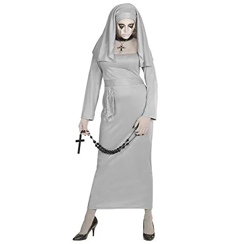 W WIDMANN MILANO Party Fashion - Kostüm Geisternonne, schickes Design für Halloween und ideale Figurbetonung