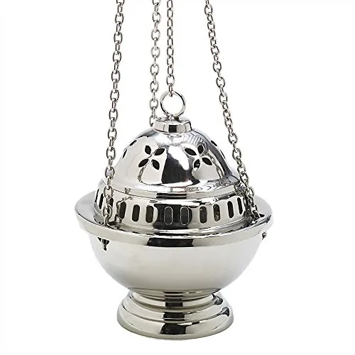 NKlaus Weihrauchfass mit Einsatzschale aus Messing von NKlaus