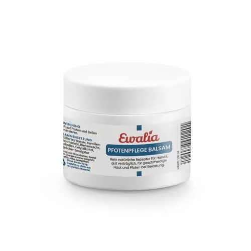 NEU! EWALIA Pfotenpflege Balsam für Hunde - Schenken Sie Ihrem Liebling den Komfort geschmeidiger Pfoten - mit Tierärzten entwickelt, 100% Natur pur, frei von Zusätzen - 100ml