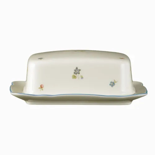 Seltmann Weiden Butterdose Marie Luise Streublume - Thermobehälter aus spülmaschinenfestem Porzellan mit buntem Blumenmotiv, ideal zur stilvollen Aufbewahrung von Butter.