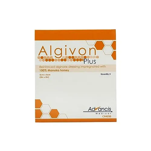 Algivon Plus Honigalginat Wundauflage 5x5 cm – 5 St