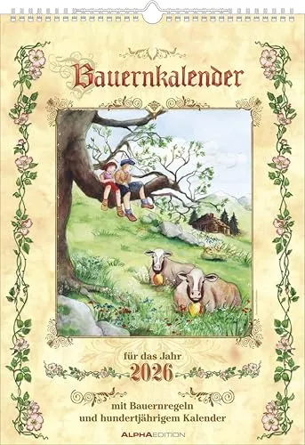 Bauernkalender 2026 - Bildkalender A3 - Hobby, Freizeit, Natur - Hochwertiger Wandkalender mit Platz für Notizen und Bauernregeln, ideal für Hobbygärtner und Landleben-Liebhaber.