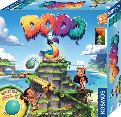 Kosmos 697945 Dodo - Rettet das Wackel-Ei, preisgekröntes Brettspiel für 2-4 Spieler, ideal für Kinder ab 6 Jahren und die ganze Familie