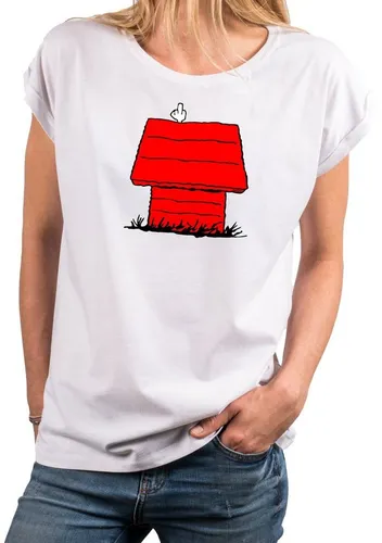 MAKAYA T-Shirt Damen Kurzarm Sommer Top mit Print Lustige Oberteile Aufdruck Frauen (Rundhals, Blau, Grau, Rosa, Schwarz, Weiß) große Größen