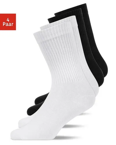 SNOCKS Tennissocken Cleane Sportsocken (4-Paar) aus Bio-Baumwolle, stylish für jedes Outfit