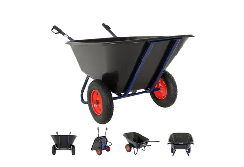 TRUTZHOLM Schubkarre 2-Rad 300 kg Traglast - Schubkarre mit 2 Rädern, ideal für schwere Lasten bis 300 kg. Perfekt für Garten und Hof mit einem großzügigen Volumen von 290 l.