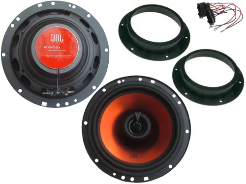 DSX JBL Lautsprecher Set für VW T5 Transporter 400 W - Hochwertiges Lautsprecher Set für VW T5, inklusive 2 JBL Koaxiallautsprecher und Adapter. Genießen Sie kraftvollen Sound mit einer maximalen Leistung von 400 W und einfacher Installation.
