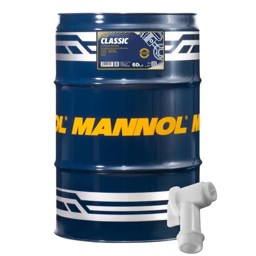 Original MANNOL 60 L Classic 10W-40 API SN/CH-4 Öl Motoröl MN7501-60 inkl. Hahn