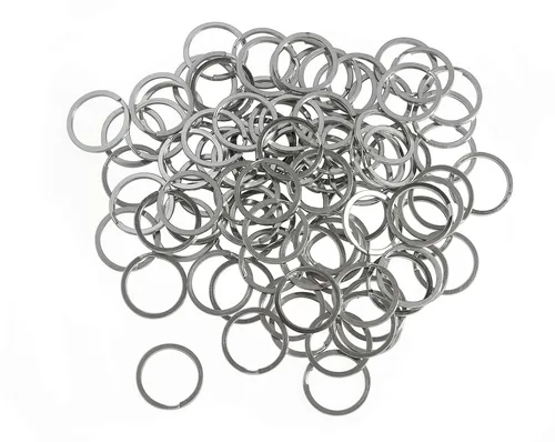VBS XXL 100 Schlüsselringe flach Ø28mm silber Schlüsselanhänger