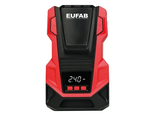 EUFAB Luft-Kompressor Dual Power 12V/230 V - Kompressoren für vielseitige Anwendungen, leistungsstark und flexibel einsetzbar dank Dual Power-Funktion für 12V und 230V.