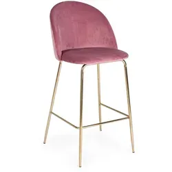 Barhocker Carry 2er-Set aus Samt, Rosa in pink von Bizzotto