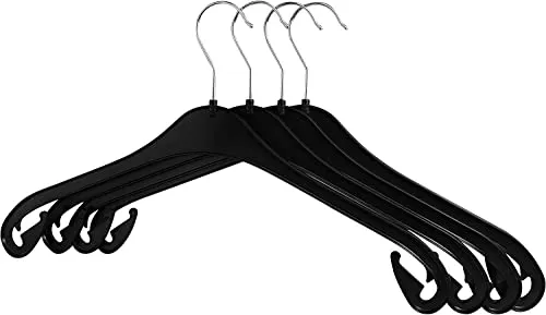 RSR Hangers Kleiderbügel 100 Stück Kinderbügel NA 33 cm Babybügel Kunststoff Schwarz Kinderbügel Kinderkleiderbügel Platzspar