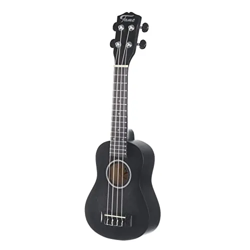Fame Deluxe Sopran Ukulele - Ukulele für Einsteiger mit vollem Klang und handlichem Design. Hochwertige Hardware sorgt für einfache Bespielbarkeit und saubere Intonation.