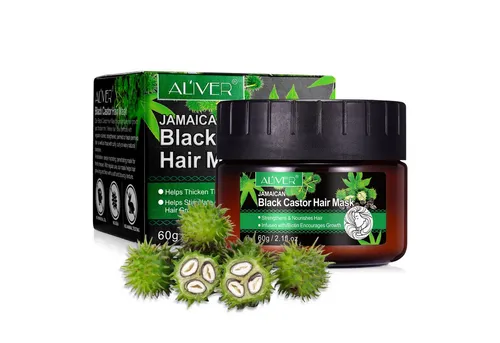 ALIVER Haarmaske Haarkur Haarpflege Rizinus Bio Vegan Aliver, 1-tlg.