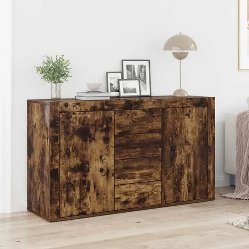 vidaXL Sideboard aus geräucherter Eiche 120 x 36 x 69 cm