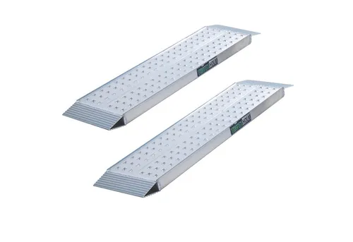 TRUTZHOLM Auffahrrampe Set 2 x 150 cm - Auffahrrampen aus Aluminium, Traglast bis 540 kg, ideal für Rollstühle, Motorräder und mehr. Zusammenklappbar für einfachen Transport und Lagerung.
