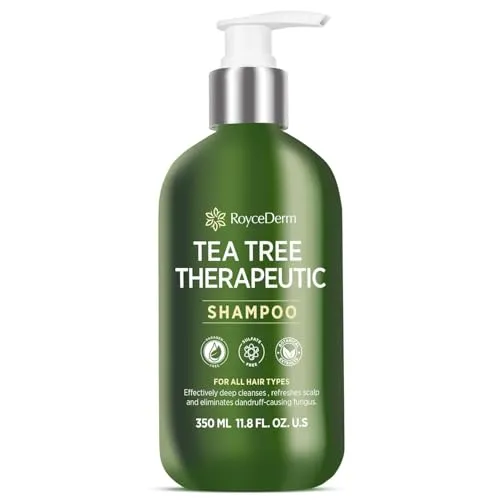 Roycederm Tee Baumöl Anti-Schuppen Shampoo: Medikamentöser Reinigungsshampoo für trockene Kopfhaut, juckende Kopfhaut und Schuppen