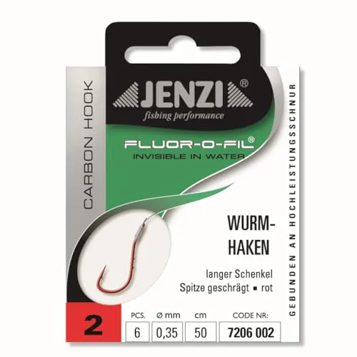 JENZI Forellenhaken Gebunden an Fluor Carbon Gr.4 0,30mm 50cm