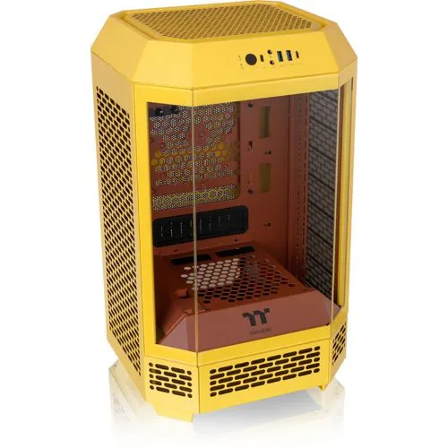 Thermaltake The Tower 250 Mini Chassis - Butter Caramel - PC-Gehäuse im vertikalen Design, erweiterbar mit Chassis Stand Kit, ideal für Mini ITX Mainboards und bietet Platz für leistungsstarke Grafikkarten und Kühlsysteme.
