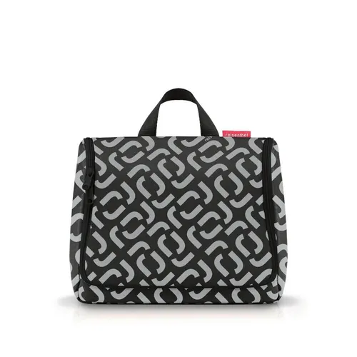 reisenthel toiletbag XL Signature Black - praktischer Kulturbeutel mit Haken - Reisetaschen: Die toiletbag XL bietet viel Platz für Reiseutensilien und Komfort durch einen abnehmbaren Spiegel. Robustes, wasserabweisendes Material schützt Ihre Essentials.