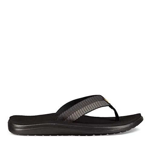 Teva Voya Flip Zehentrenner für Herren, schwarz-grau - Sportlicher Zehentrenner in Größe 42, ideal für Freizeit und Strand, mit bequemer Textil-Oberfläche für hohen Tragekomfort.