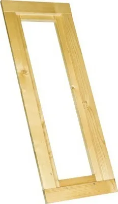 SKANHOLZ Fenster, beige (natur) 40 x 93 cm - Feststehendes Fensterelement aus Holz und Echtglas, ideal für Gartenhäuser. Passend für 28 und 45 mm Blockbohlenwände, mit 5 Jahren Herstellergarantie.