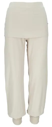 GURU SHOP Yoga-Hose mit Minirock - Sand, Damen, Bio-Baumwolle - Leggings für Damen mit integriertem Minirock für einen femininen Look, aus weicher Bio-Baumwolle, ideal für Yoga und Freizeit.