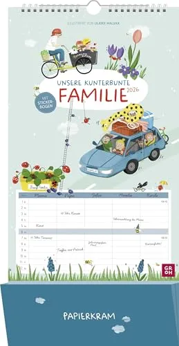 Familienplaner 2026: Unsere kunterbunte Familie - Hörbücher: Der perfekte 