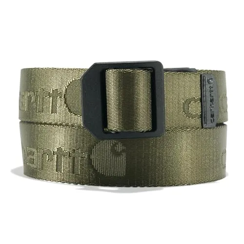 Carhartt NYLON WEBBING LADDER LOCK BELT A0005768 - Army Green - XL - Gürtel aus robustem Nylon mit flacher Klemmschnalle, ideal für Outdoor-Aktivitäten und den täglichen Einsatz. Perfekte Kombination aus Stil und Funktionalität.