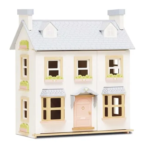Le Toy Van Puppenhaus Mayberry Herrenhaus rosa|weiß - Puppenhaus in rosa/weiß, ideal für Kinder ab 3 Jahren, fördert kreatives Spielen und Fantasie mit detailreichem Design.