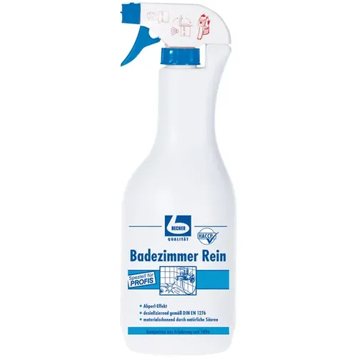 Dr. Becher 1563000 Badezimmer Rein gebrauchsfertig 1 L desinfizierend gemäß EN 1276, materialschonend, Abperleffekt