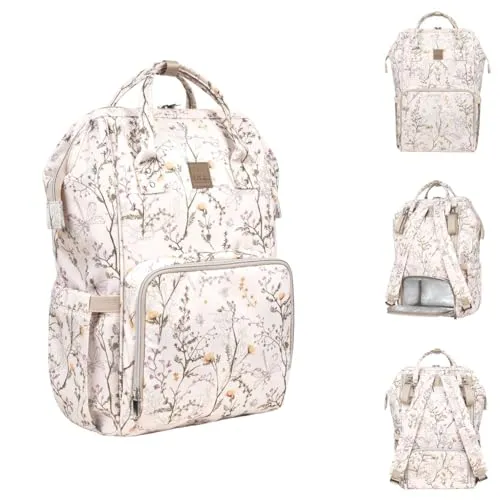 Kikkaboo Wickeltasche Siena – Vielseitiger Rucksack mit Wickelunterlage