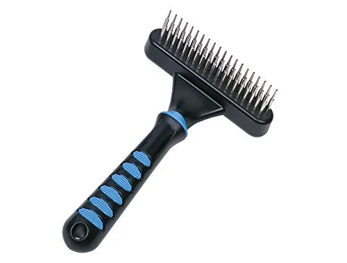 Nobby Comfort Line Entwirrungsstriegel - Ergonomischer Kamm für Hunde, 39 rotierende Zähne, ideal für langes und dichtes Fell