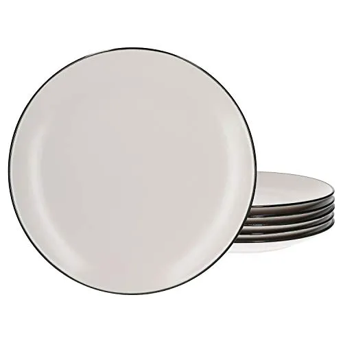 Van Well Campo Cream Dinner Plates Set, 6-teilig - Elegantes Keramik Geschirrset für 6 Personen, ideal für Hauptspeisen, Pizza oder Salate – modernes Design und hohe Qualität für jeden Anlass!