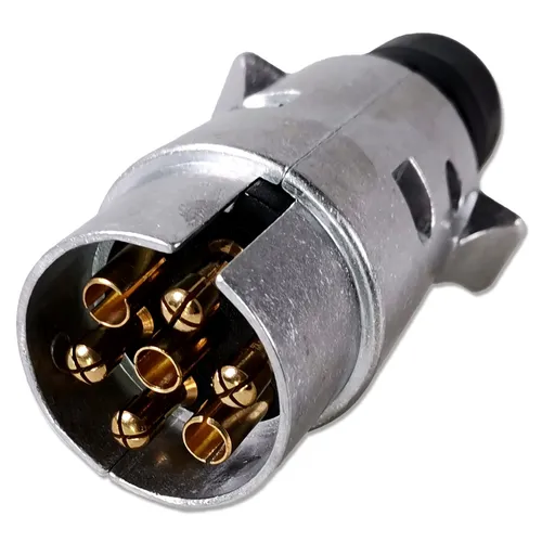 KFZ Anhängerstecker 7-polig Metall Stecker Pkw Anhänger Beleuchtung Fahrzeug