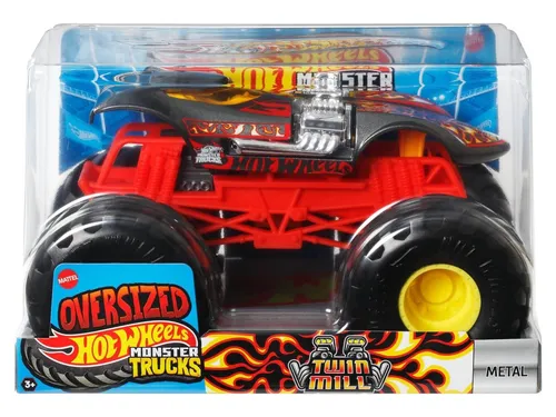 Hot Wheels Monster Trucks Oversized Twin Mill - Spielzeug - Fahrzeuge & Rennwagen für Kinder, beeindruckendes Oversized-Design für spannende Monster Truck-Rennen und Abenteuer!