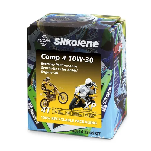 Fuchs Silkolene Comp 4 XP 10W-30 Motorrad Motoröl 4 Liter von SILKOLENE