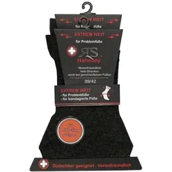 Venenfreundliche Diabetikersocken 39/42 schwarz