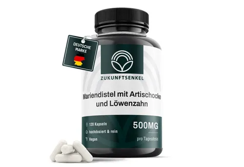 ZUKUNFTSENKEL Mariendistel Komplex mit Artischocke und Löwenzahn Kapseln, 120,00 St., 60 g, 120 Stück, vegan, hochdosiert