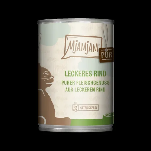 Mjamjam purer Fleischgenuss 400gx6 leckeres Rind pur