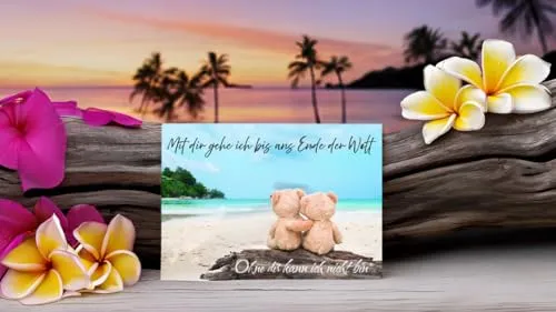 Ohne dir kann ich nicht bin Karten für Verliebte mit Spruch Romantische Postkarte Einladung Geschenkidee Liebeserklärung