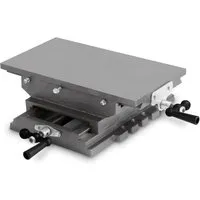 EBERTH Kreuztisch Schraubstock aus Gusseisen und Stahl - Schraubstock für präzise Bohr- und Fräsarbeiten, ideal für Werkstätten und Heimwerker. Mit einer stabilen Arbeitshöhe von 120 mm und einem robusten Design.