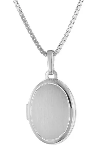 trendor Medaillon mit Halskette für Damen Silber 925 - Kette für Damen mit zauberhaftem Medaillon aus Sterlingsilber, das Platz für zwei Fotos bietet. Perfekte Geschenkidee für besondere Anlässe.