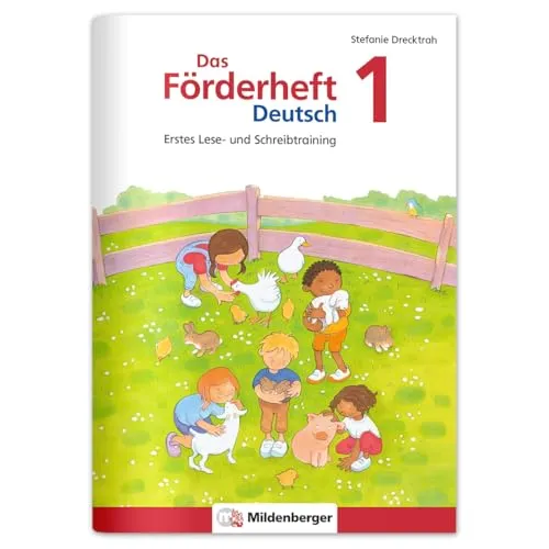 Das Förderheft Deutsch 1: Erstes Lese- und Schreibtraining - Deutsch Schulbücher für den Einstieg ins Lesen und Schreiben, fördert die Sprachkompetenz von Grundschülern effektiv.