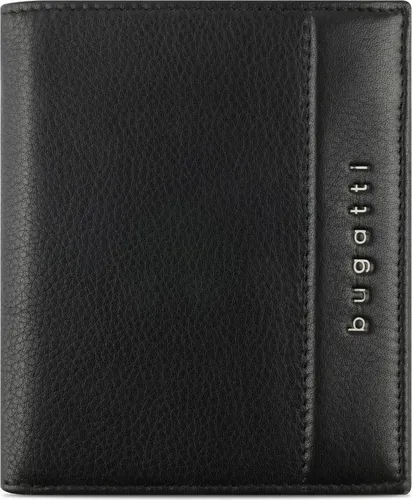 bugatti Nome Geldbörse aus Kalbleder mit RFID-Schutz, Schwarz - Herren-Geldbörsen mit viel Platz und 10 Kartenfächern. Der eingearbeitete RFID-Schutz schützt vor Datendiebstahl, während die handgefertigte Verarbeitung aus Kalbsleder für Eleganz sorgt.